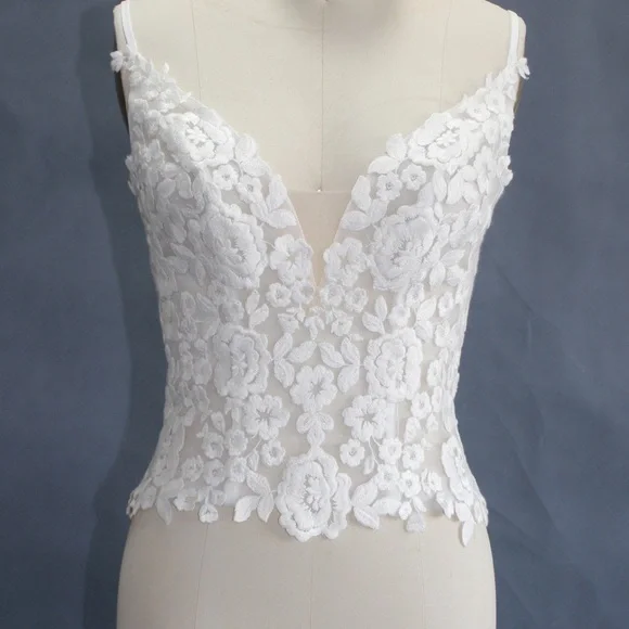 Custom Made Lace top- Light Ivory to off white in color - Picture 1 of 7